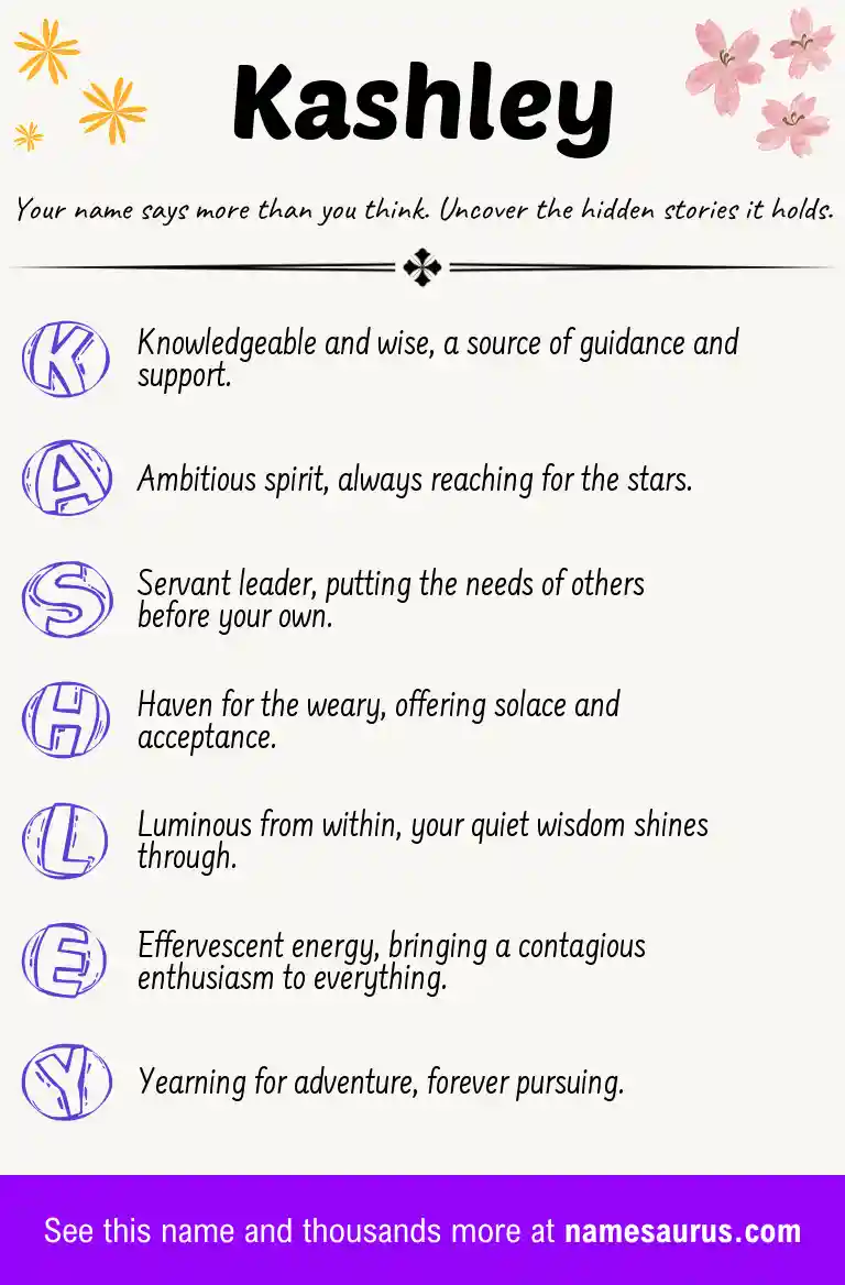 Acrostic poem about Kashley.