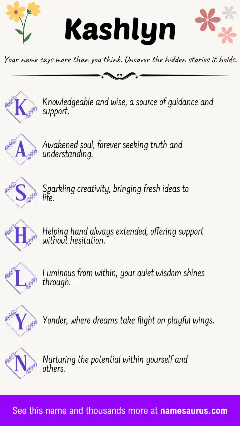 Acrostic poem about Kashlyn.