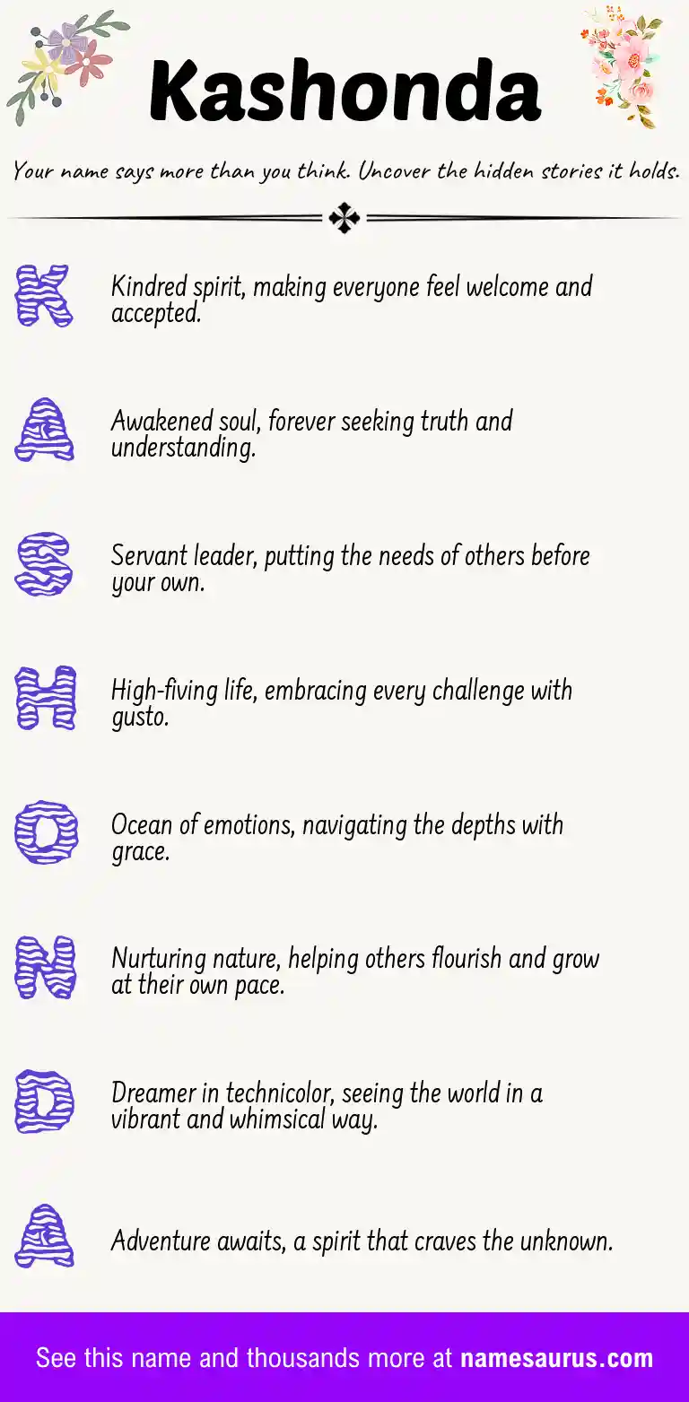 Acrostic poem about Kashonda.