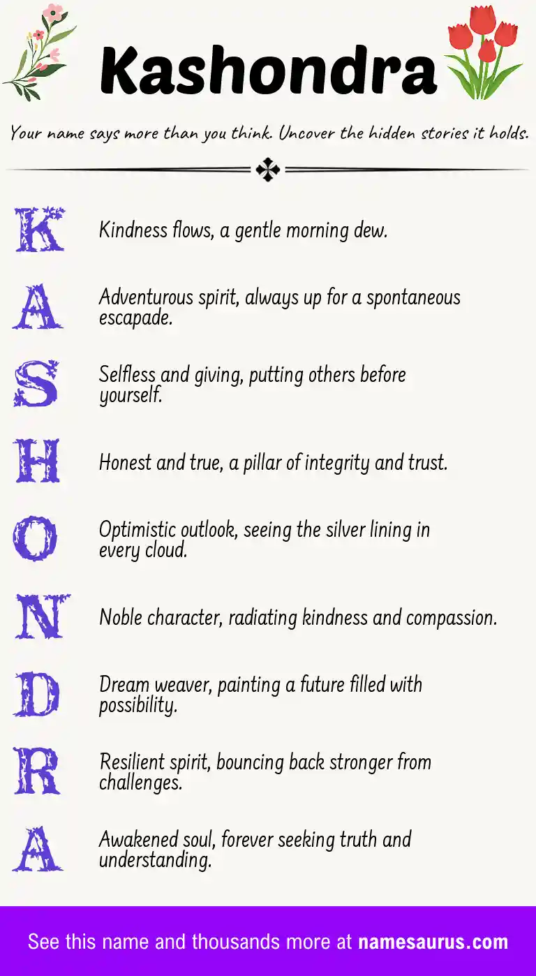 Acrostic poem about Kashondra.