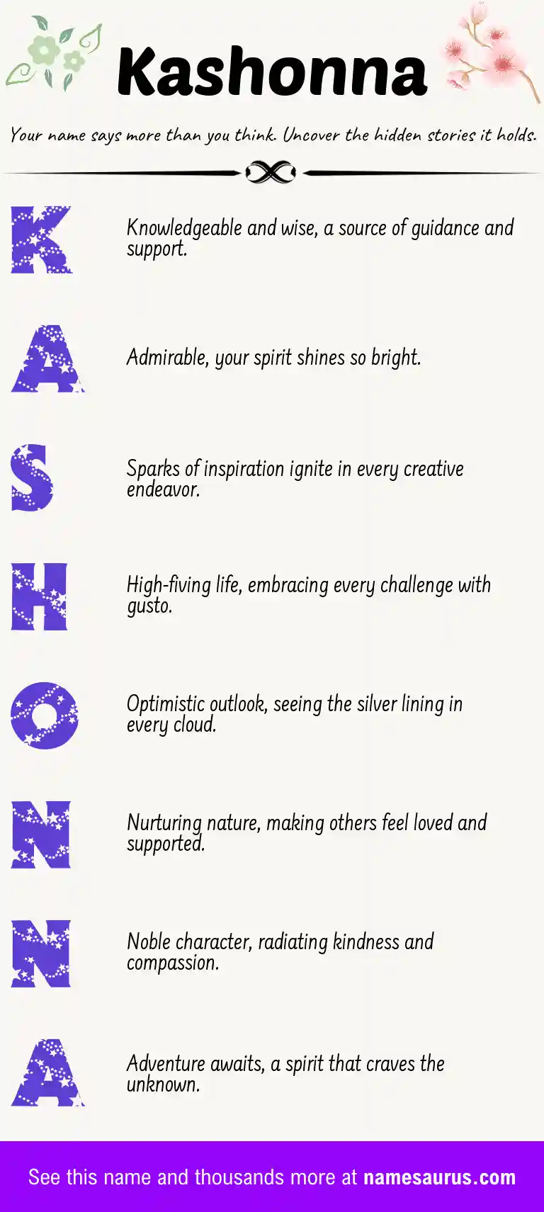Acrostic poem about Kashonna.