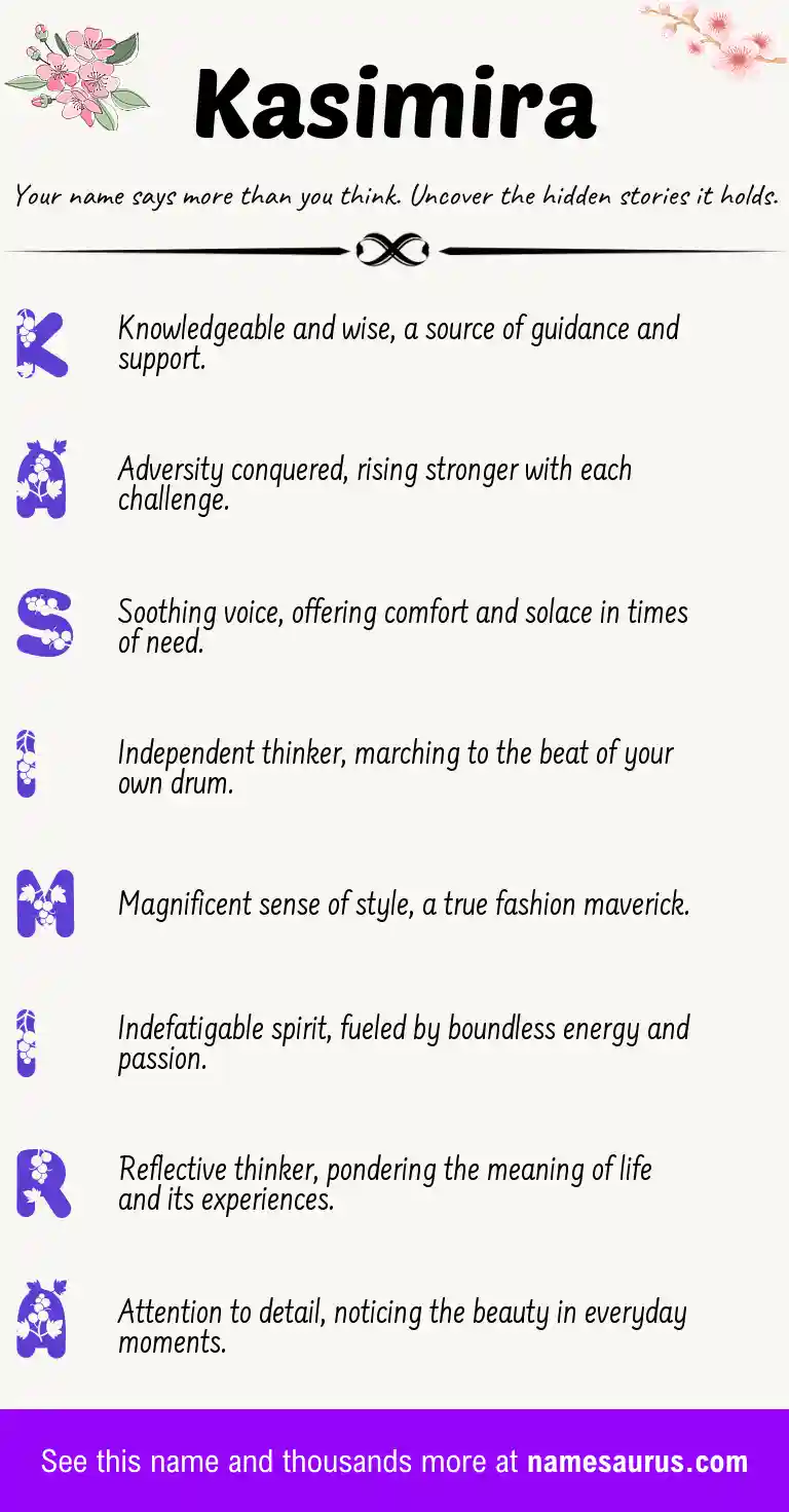 Acrostic poem about Kasimira.