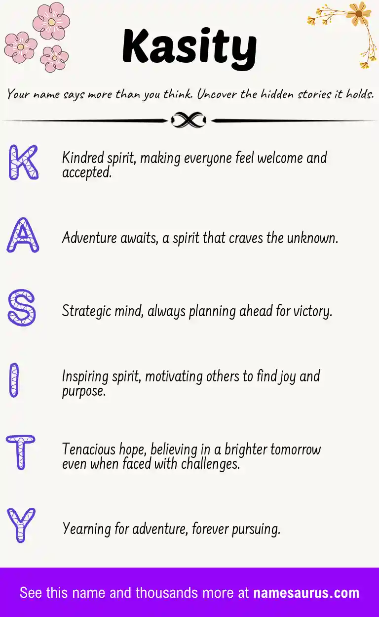 Acrostic poem about Kasity.