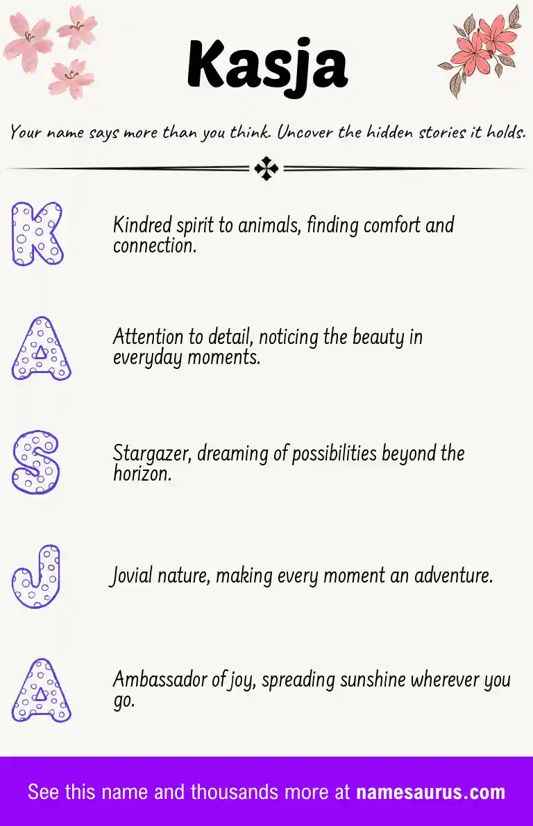 Acrostic poem about Kasja.