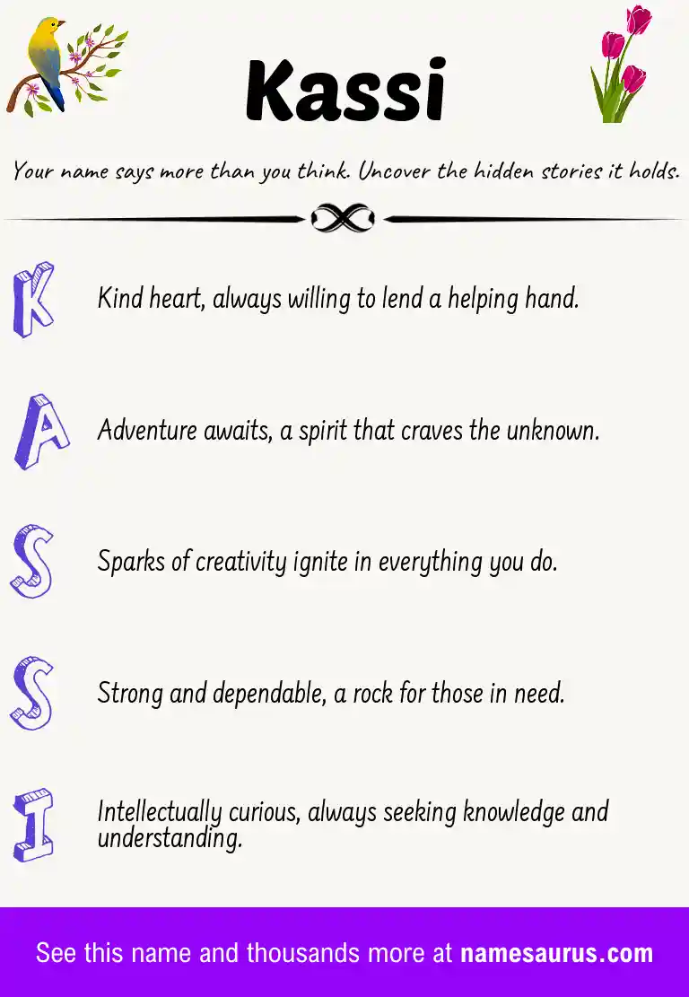 Acrostic poem about Kassi.