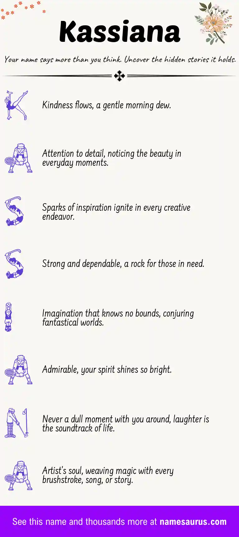 Acrostic poem about Kassiana.