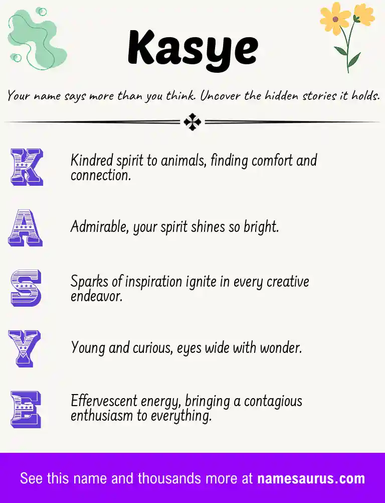 Acrostic poem about Kasye.