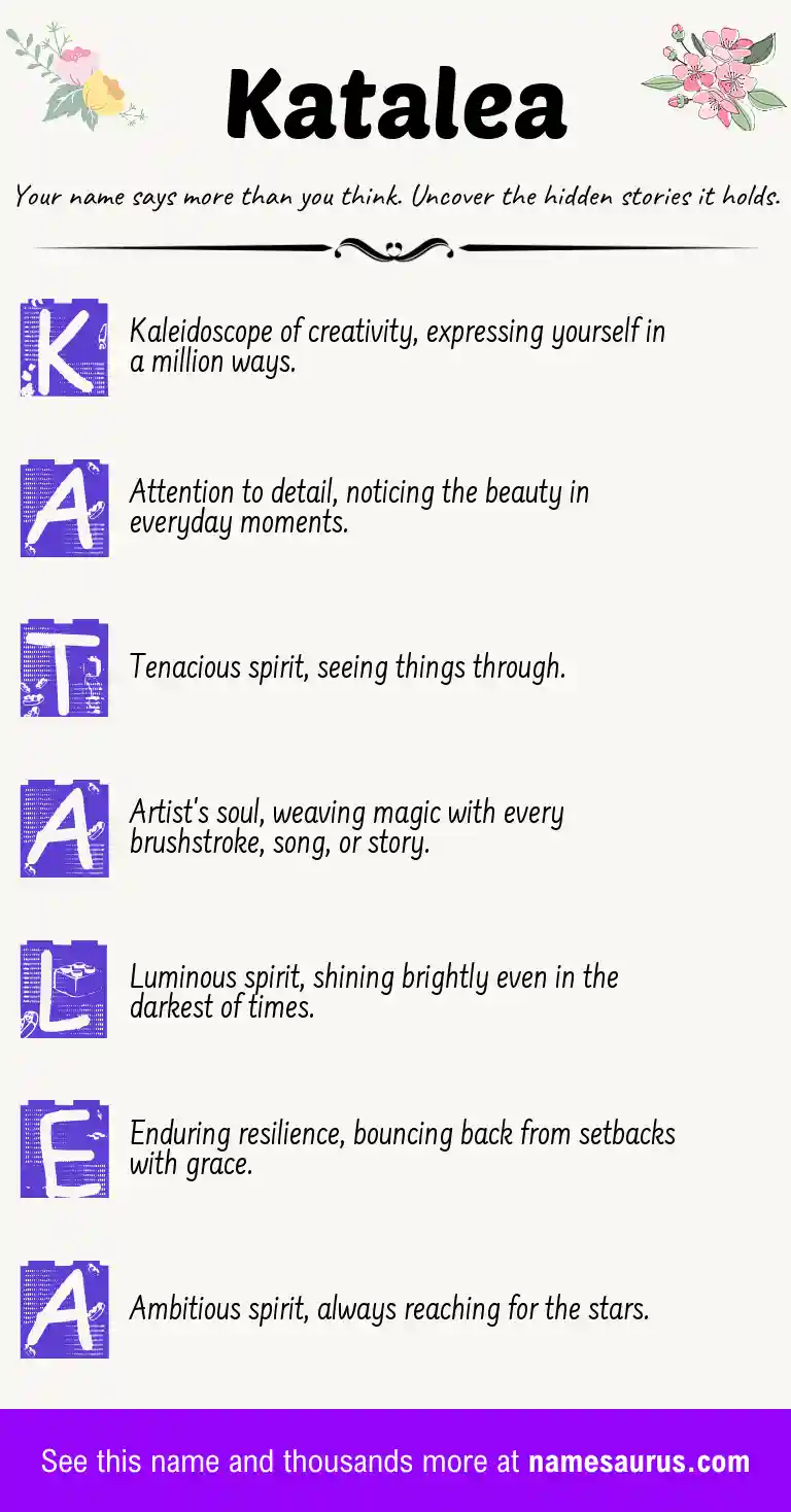 Acrostic poem about Katalea.