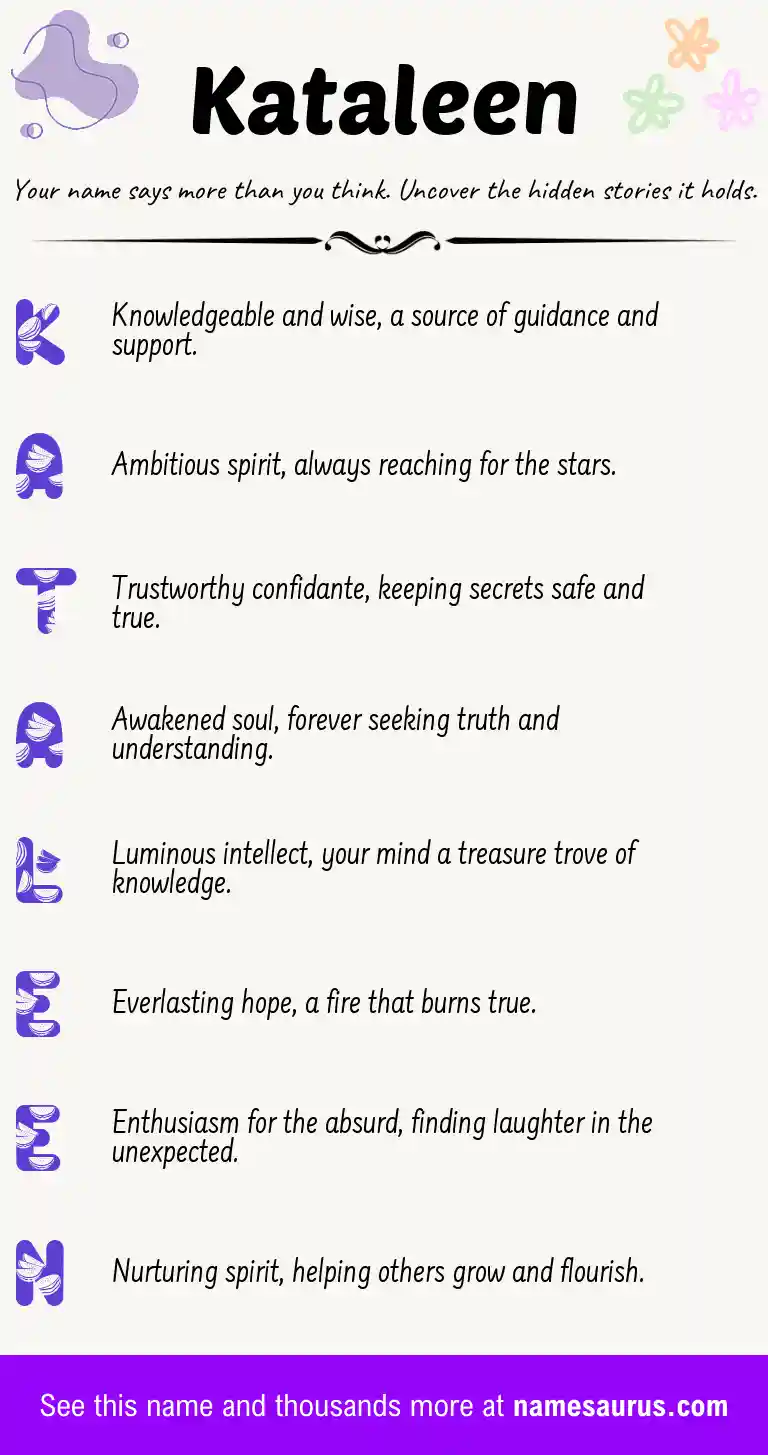 Acrostic poem about Kataleen.