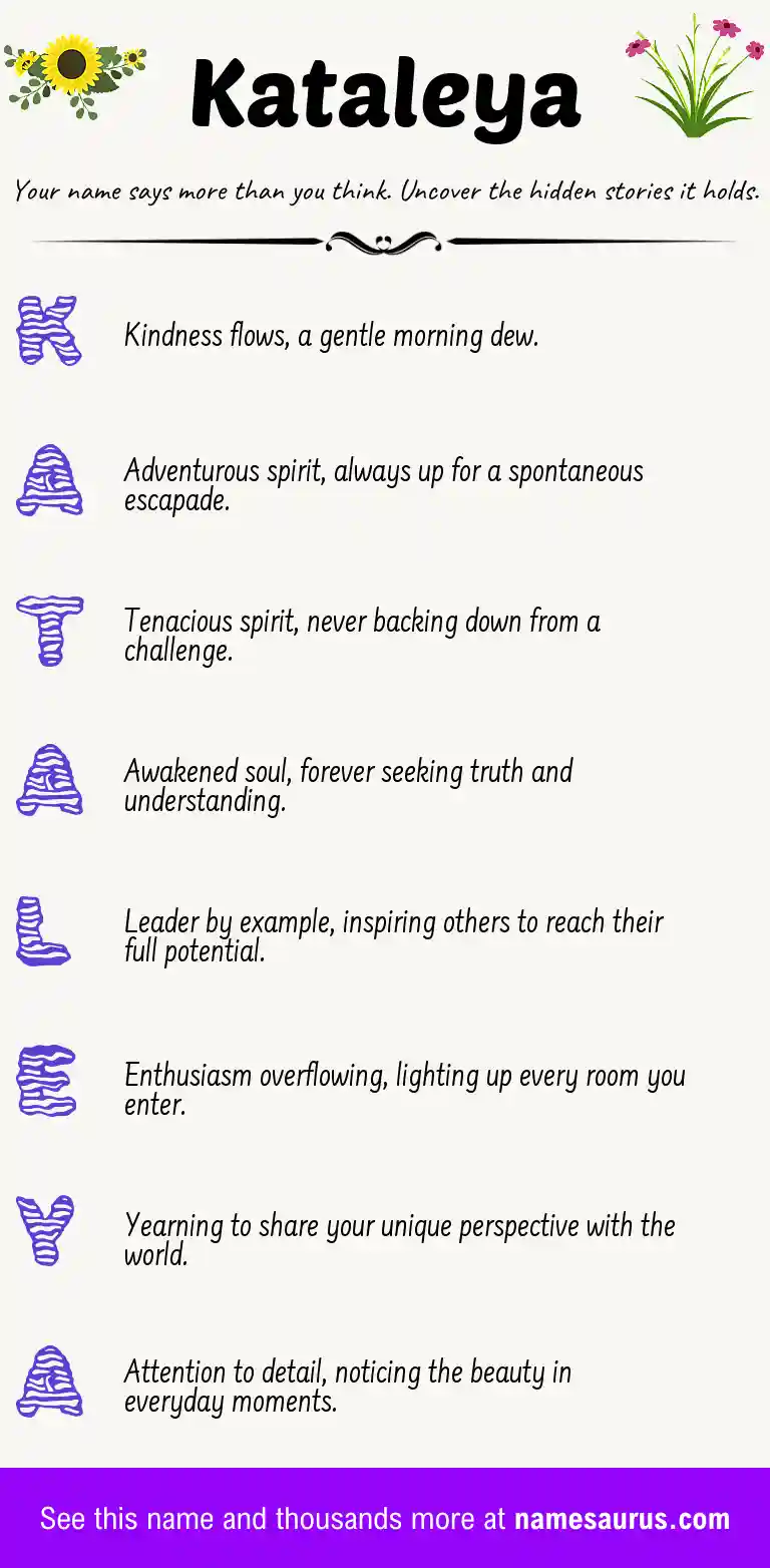 Acrostic poem about Kataleya.