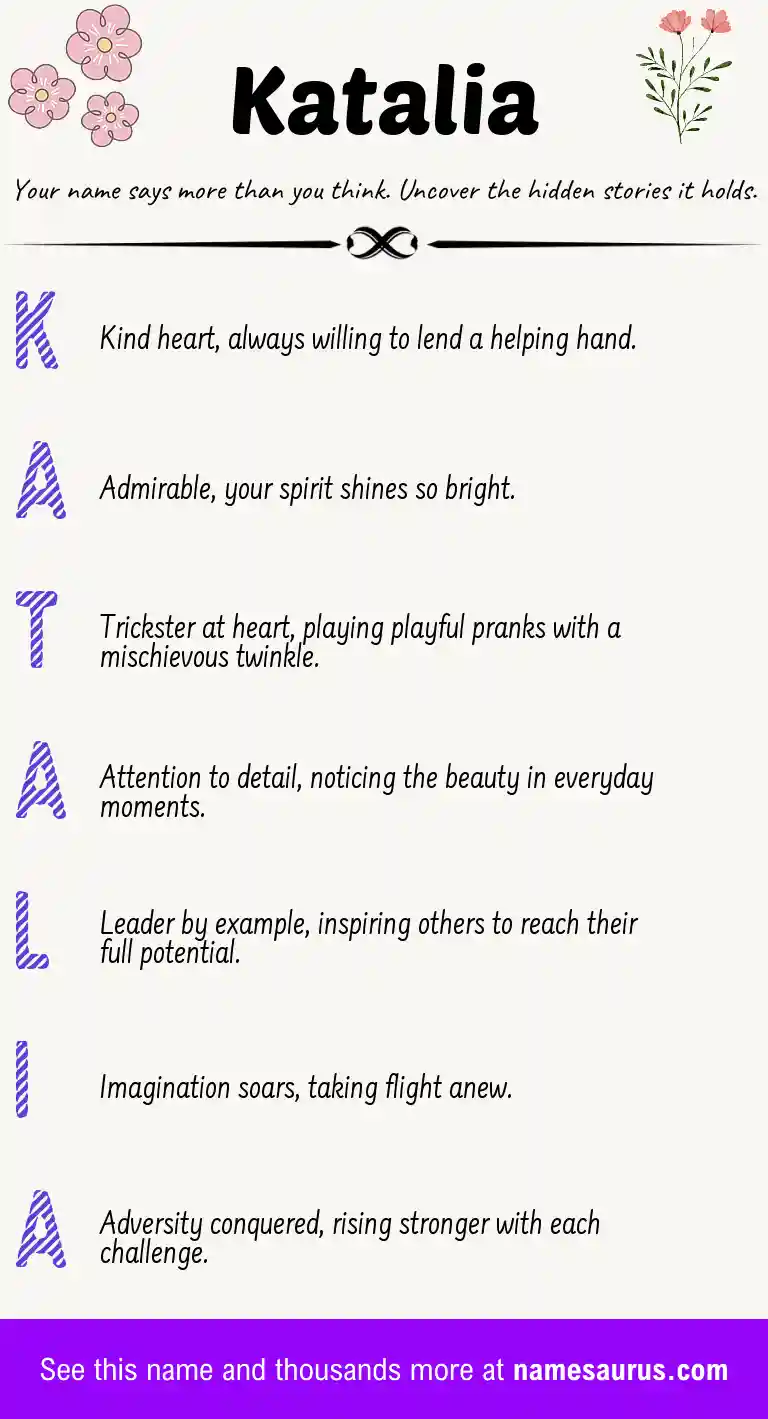 Acrostic poem about Katalia.
