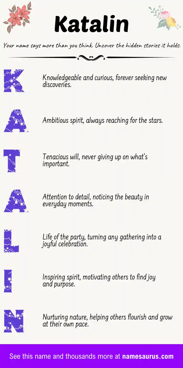 Acrostic poem about Katalin.