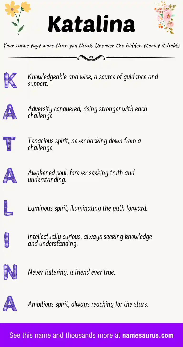Acrostic poem about Katalina.