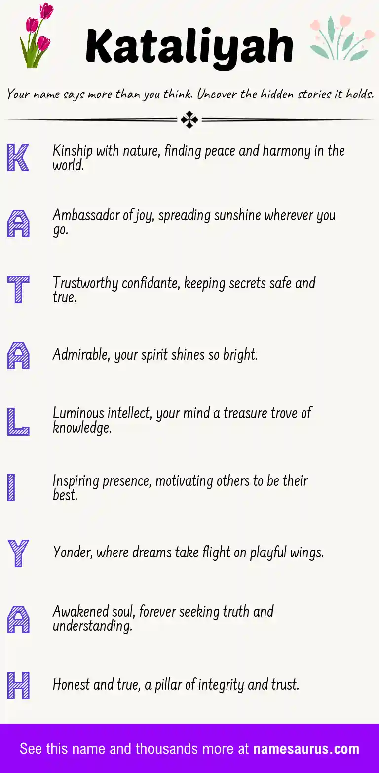Acrostic poem about Kataliyah.