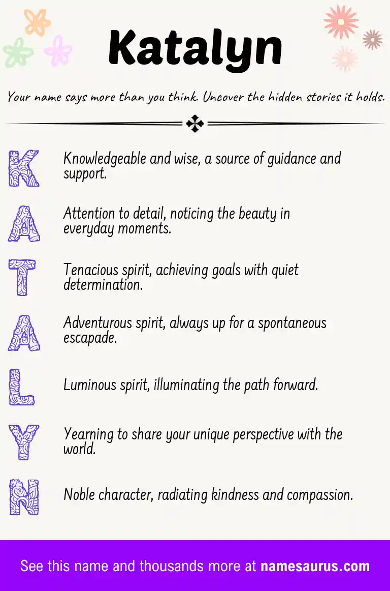 Acrostic poem about Katalyn.