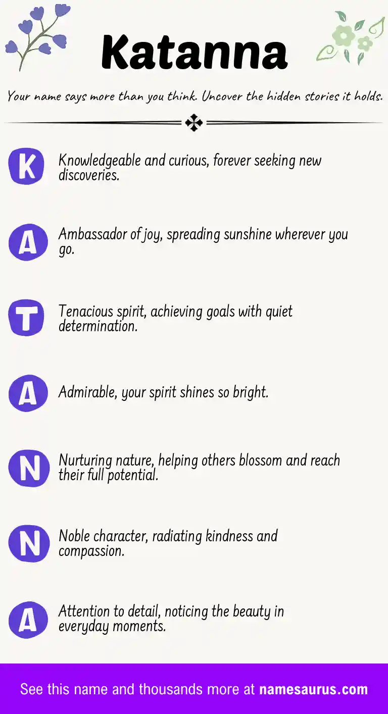 Acrostic poem about Katanna.