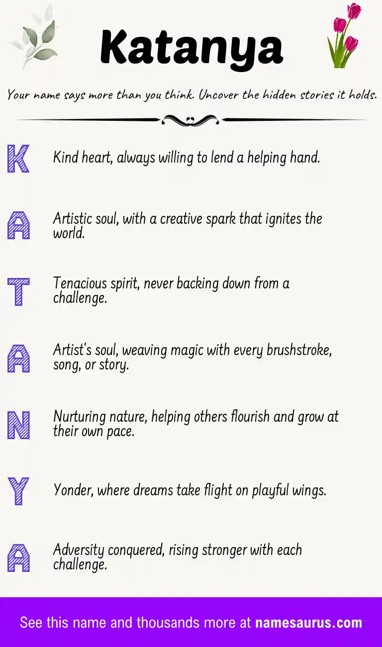 Acrostic poem about Katanya.
