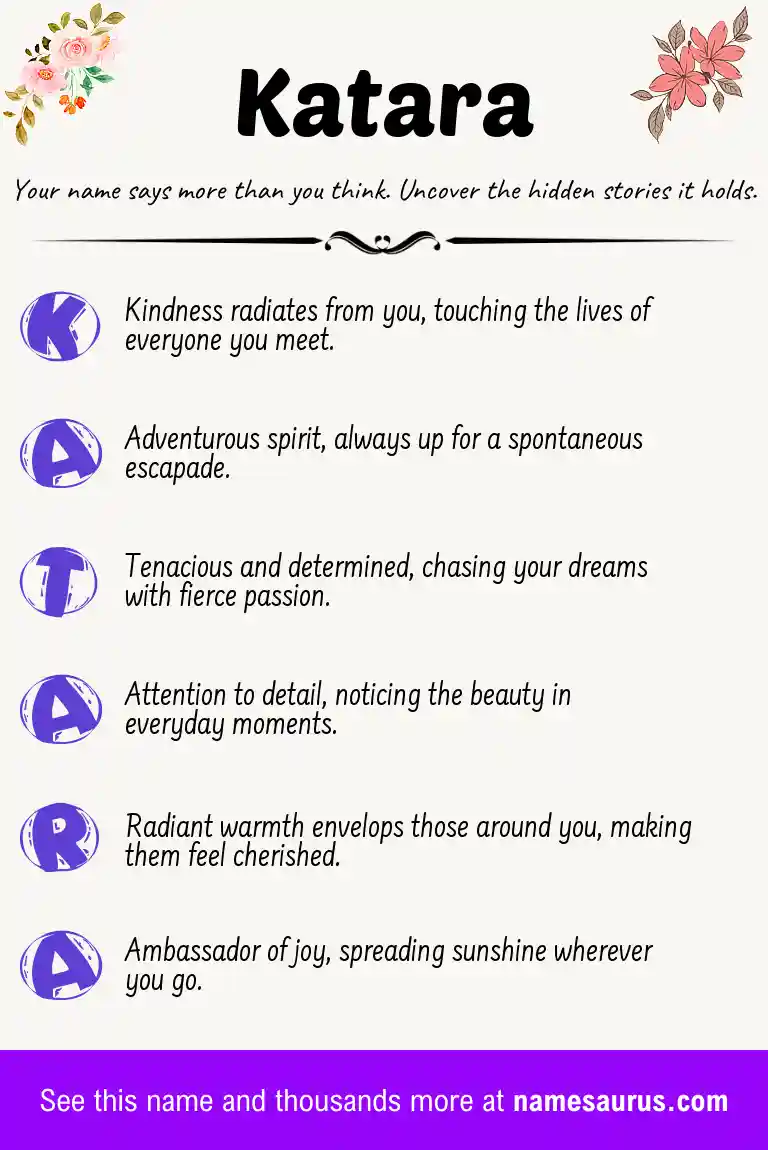 Acrostic poem about Katara.