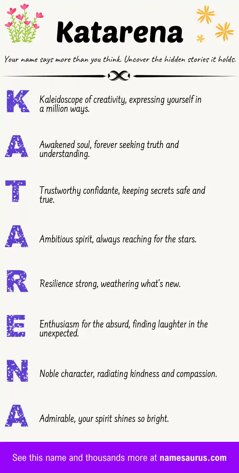 Acrostic poem about Katarena.