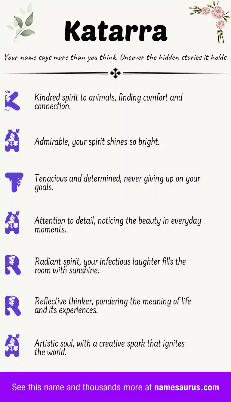 Acrostic poem about Katarra.