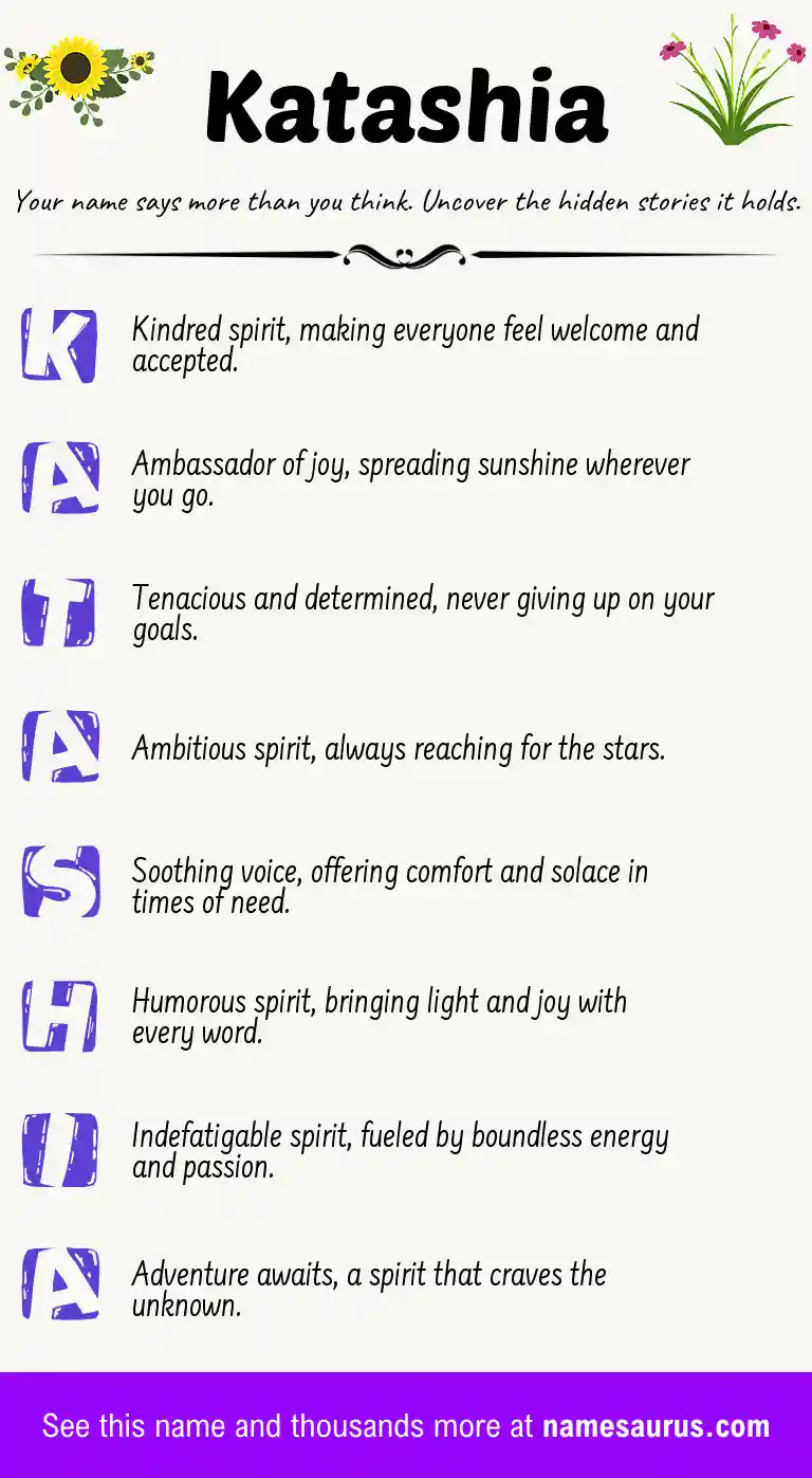 Acrostic poem about Katashia.