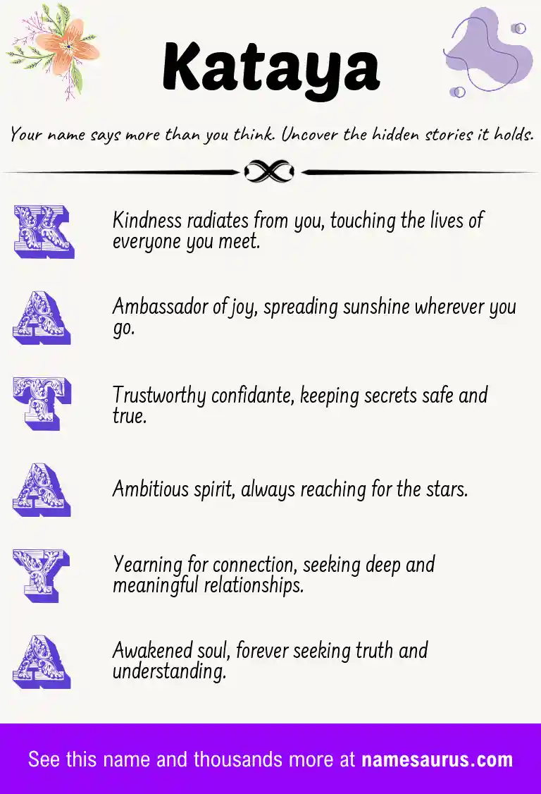 Acrostic poem about Kataya.