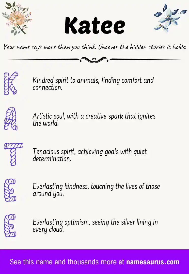Acrostic poem about Katee.