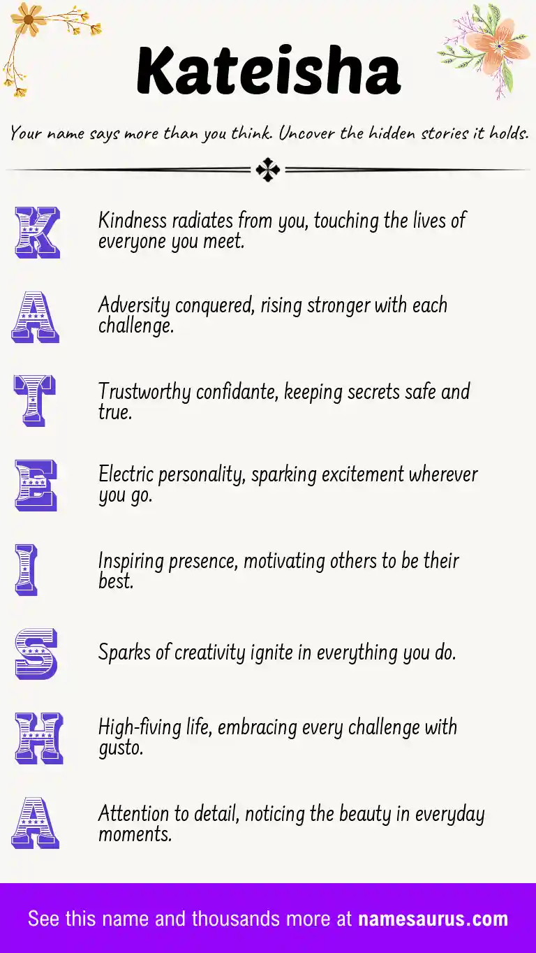 Acrostic poem about Kateisha.