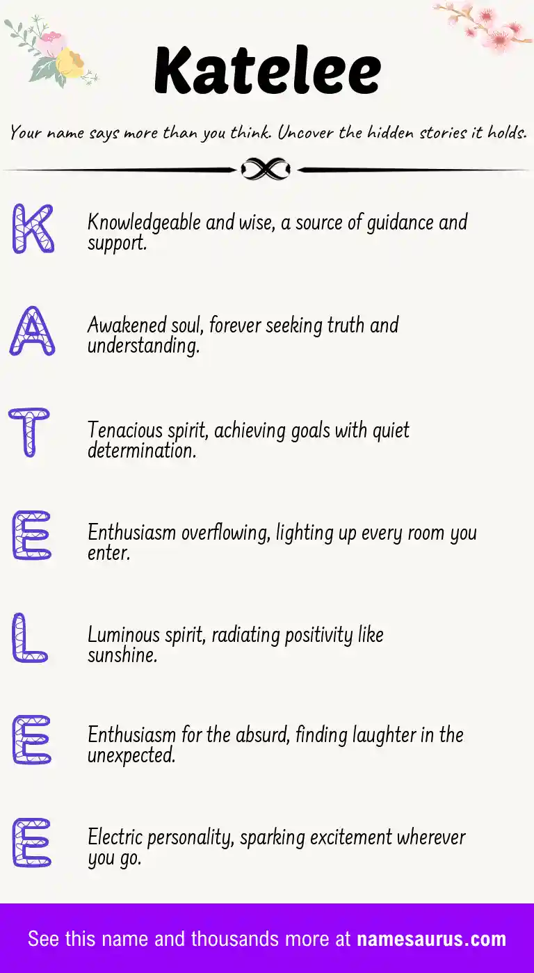 Acrostic poem about Katelee.
