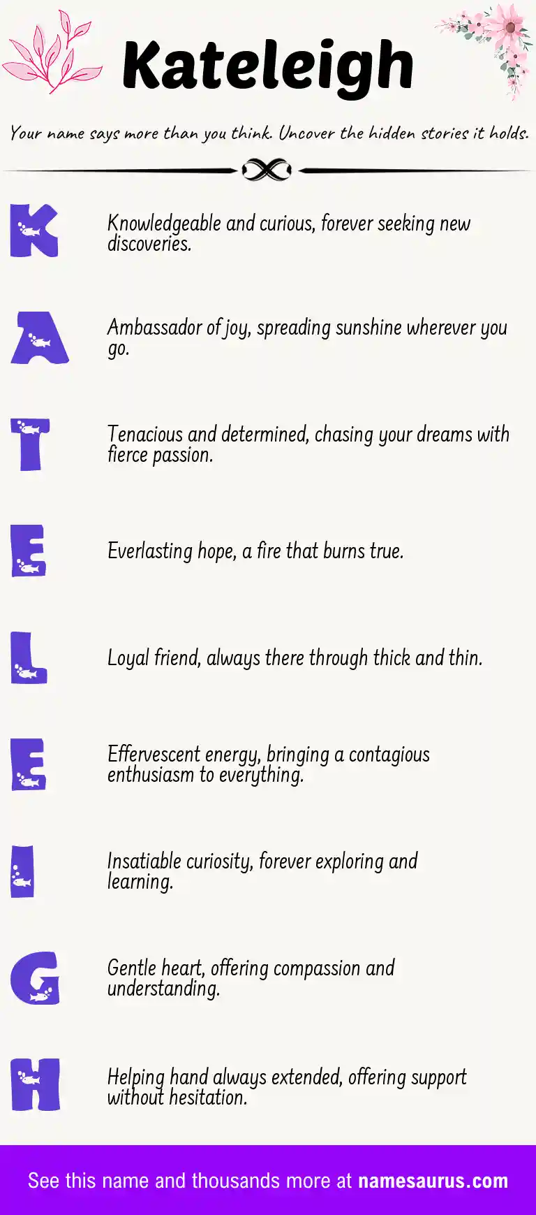 Acrostic poem about Kateleigh.