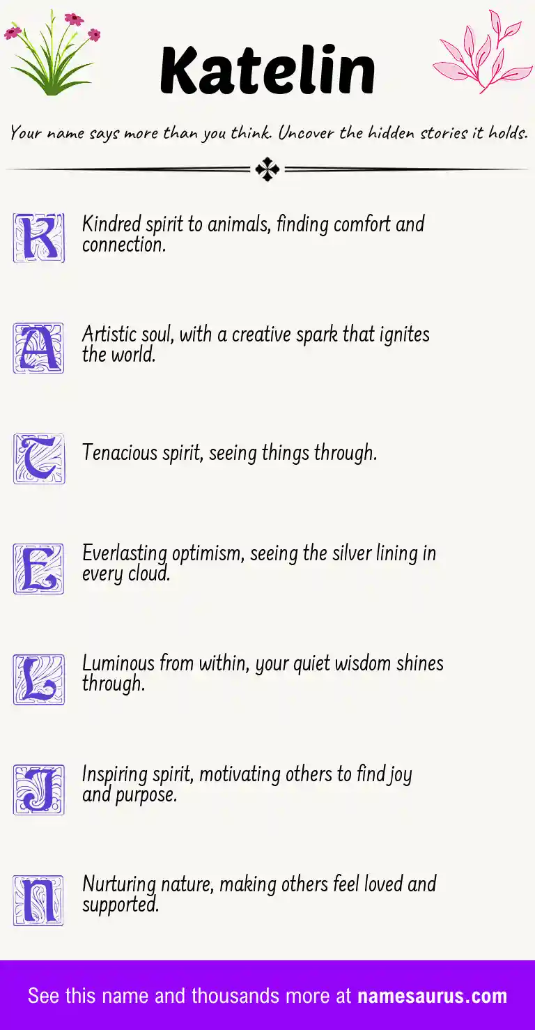 Acrostic poem about Katelin.
