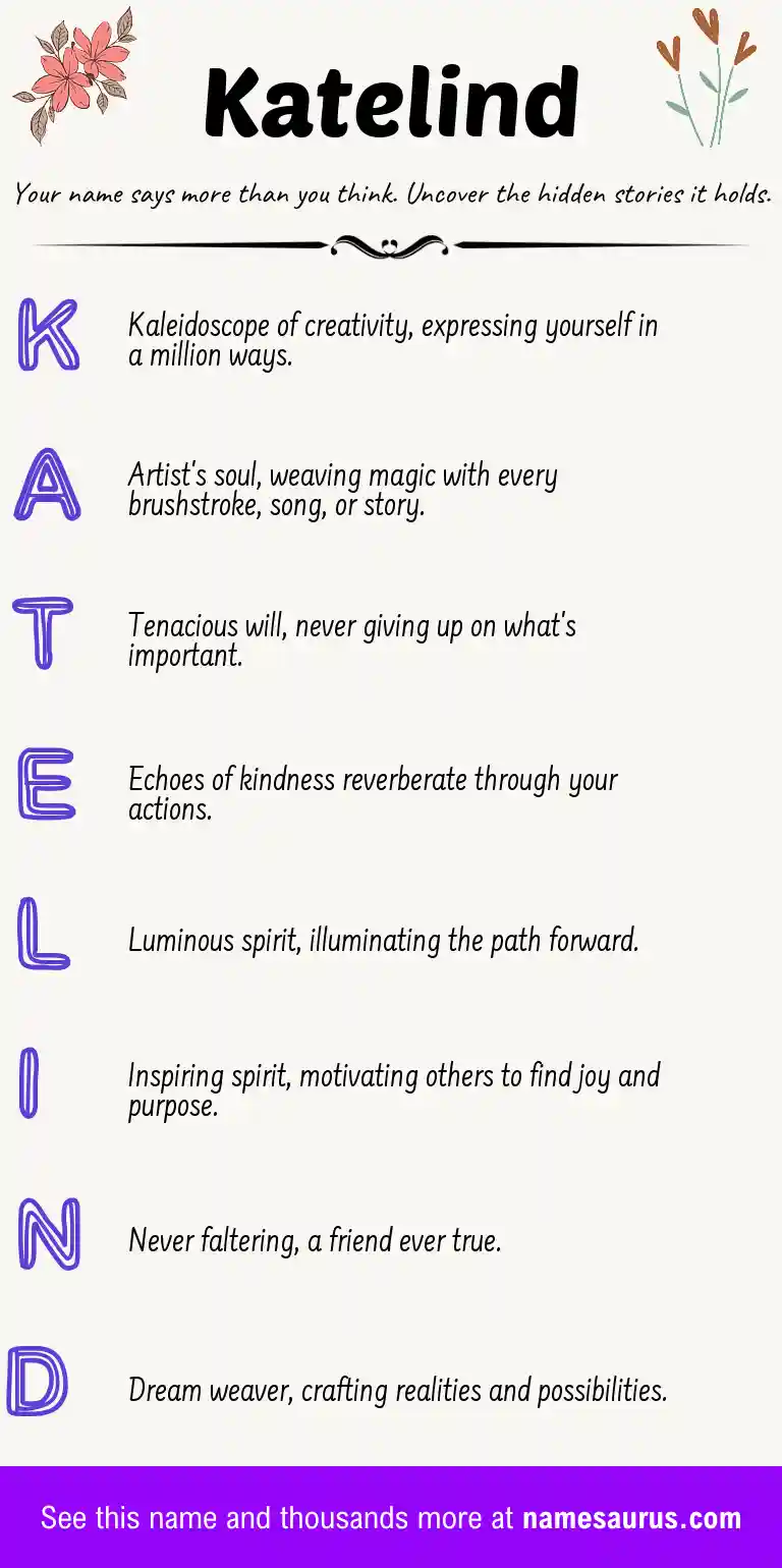 Acrostic poem about Katelind.