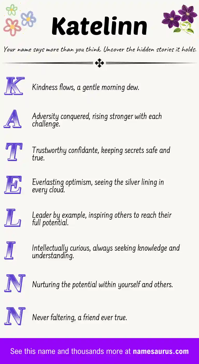 Acrostic poem about Katelinn.