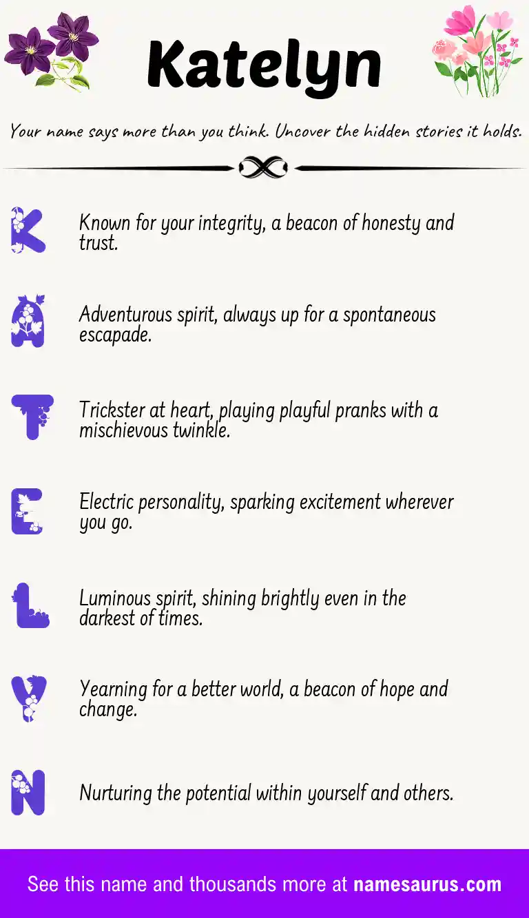 Acrostic poem about Katelyn.