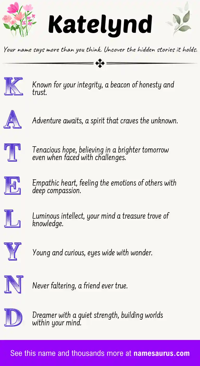 Acrostic poem about Katelynd.