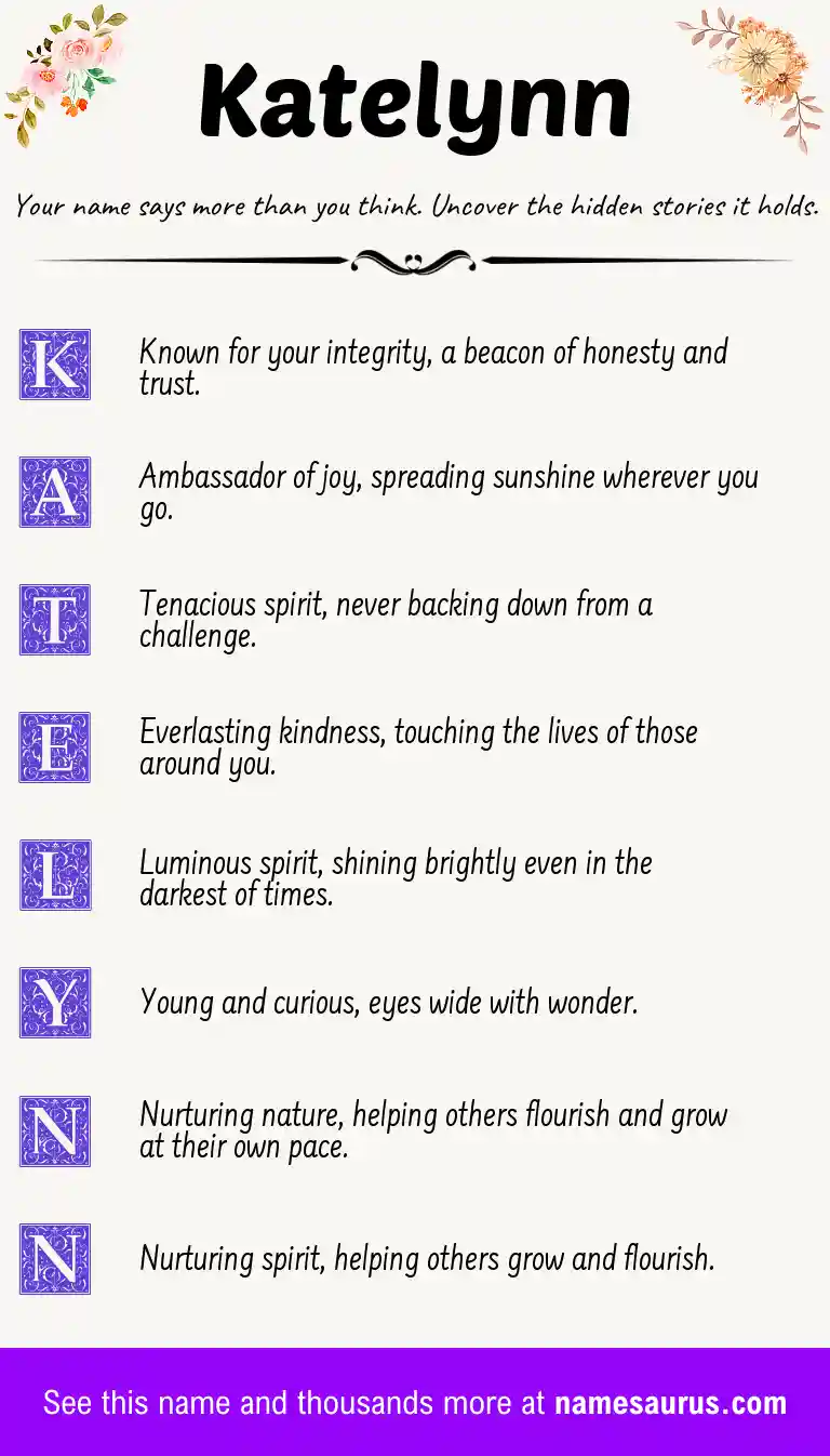 Acrostic poem about Katelynn.