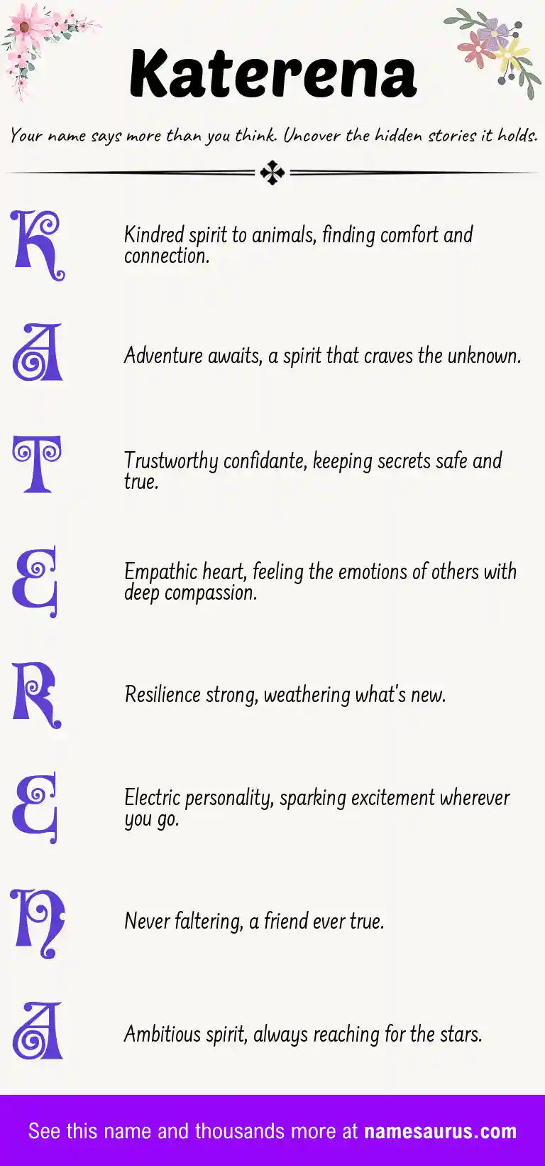 Acrostic poem about Katerena.