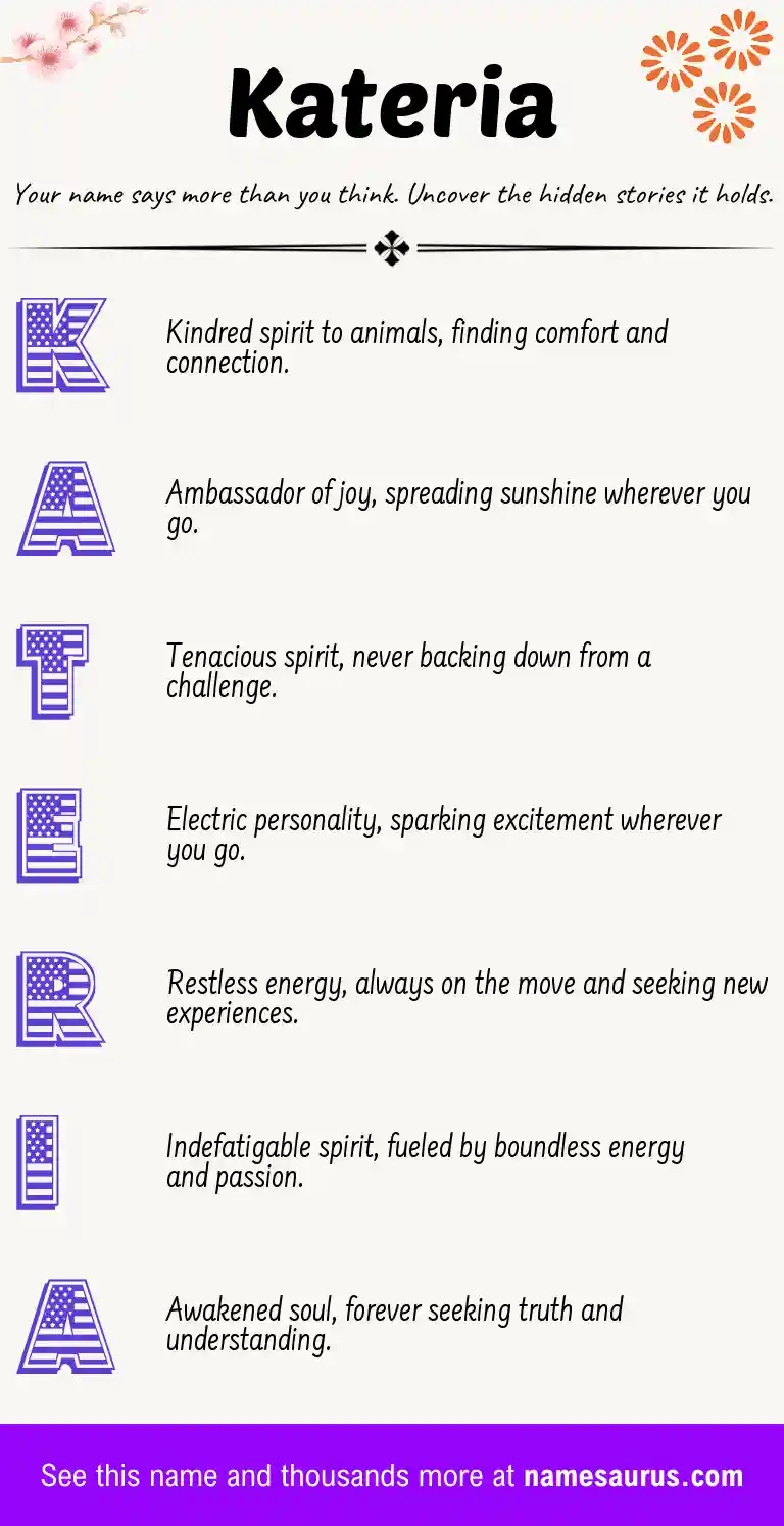 Acrostic poem about Kateria.