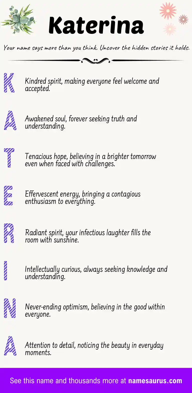 Acrostic poem about Katerina.