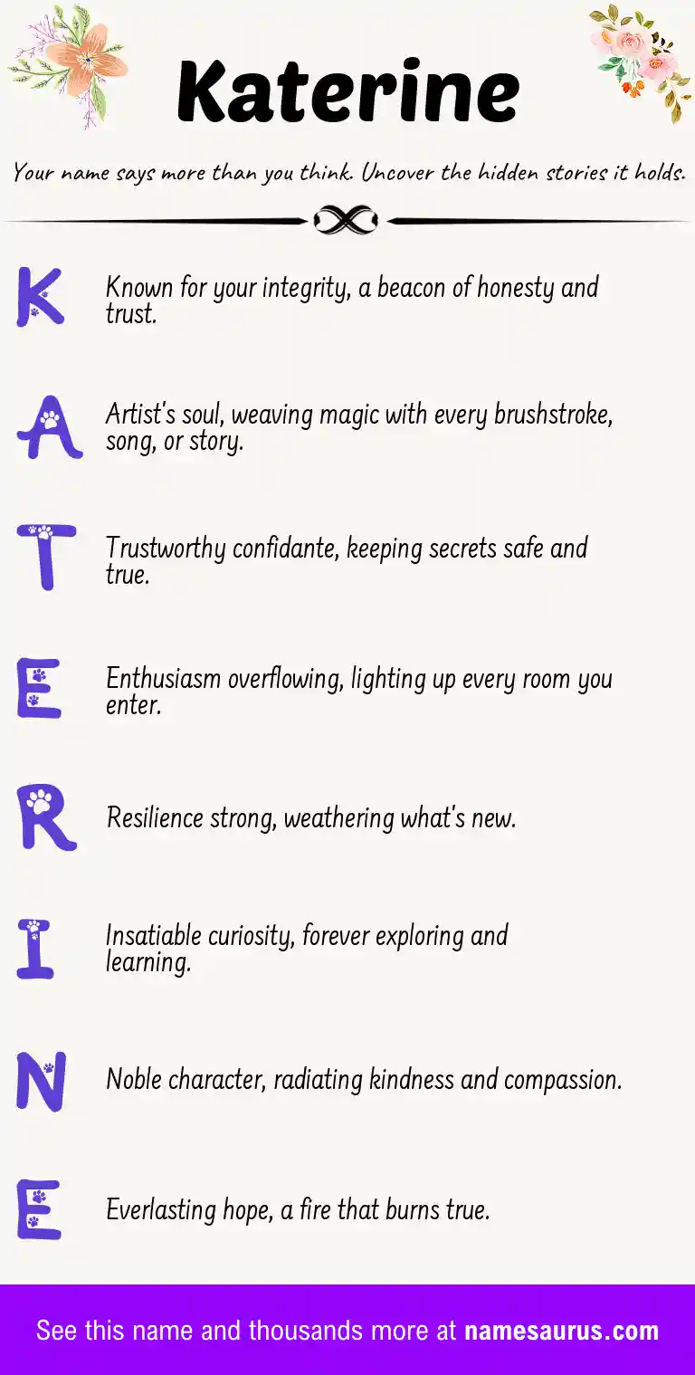 Acrostic poem about Katerine.