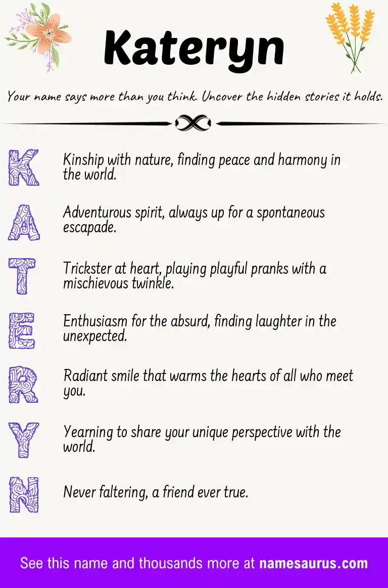 Acrostic poem about Kateryn.