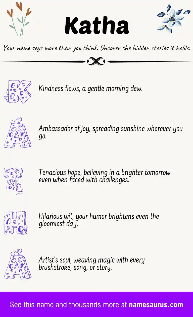 Acrostic poem about Katha.