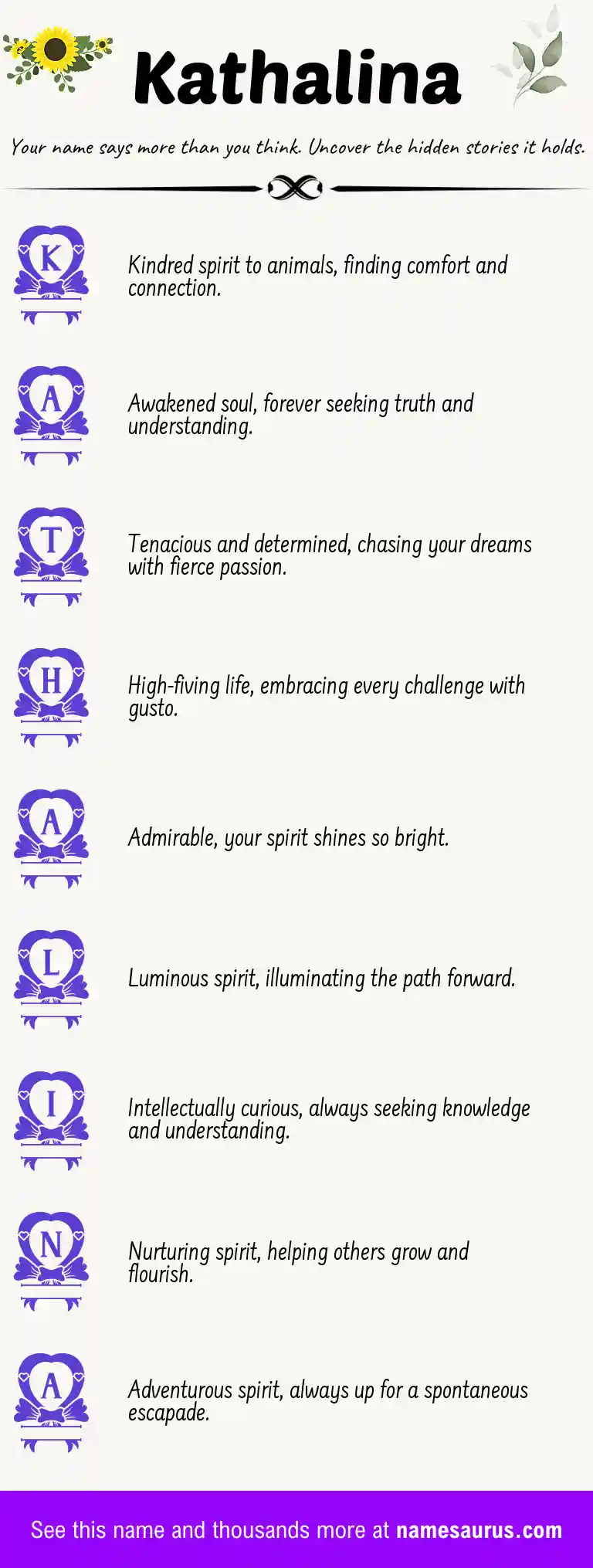 Acrostic poem about Kathalina.