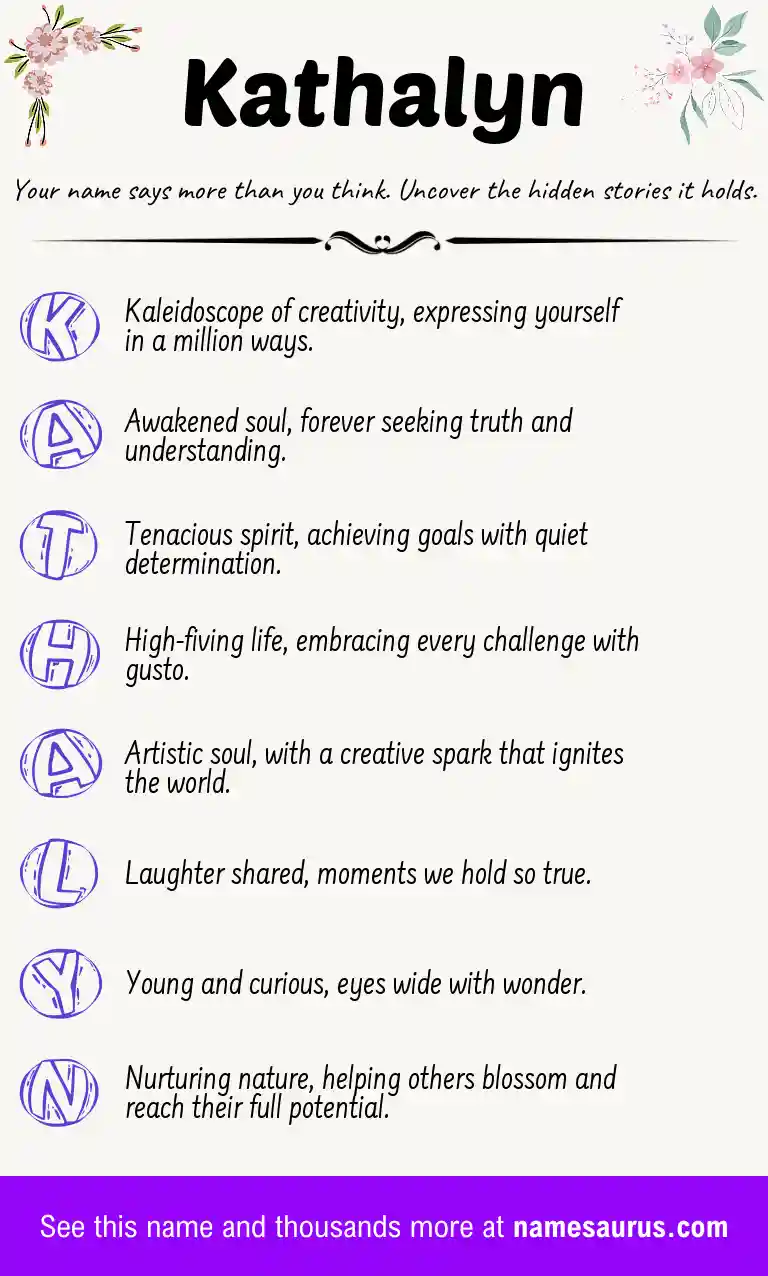 Acrostic poem about Kathalyn.