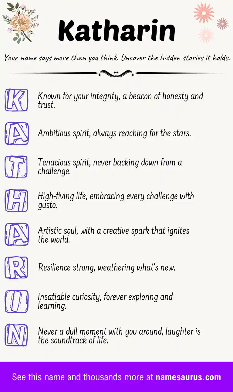 Acrostic poem about Katharin.