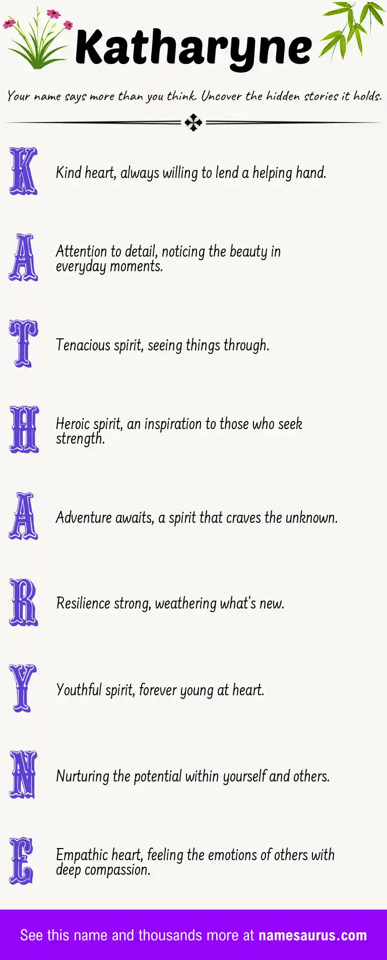 Acrostic poem about Katharyne.