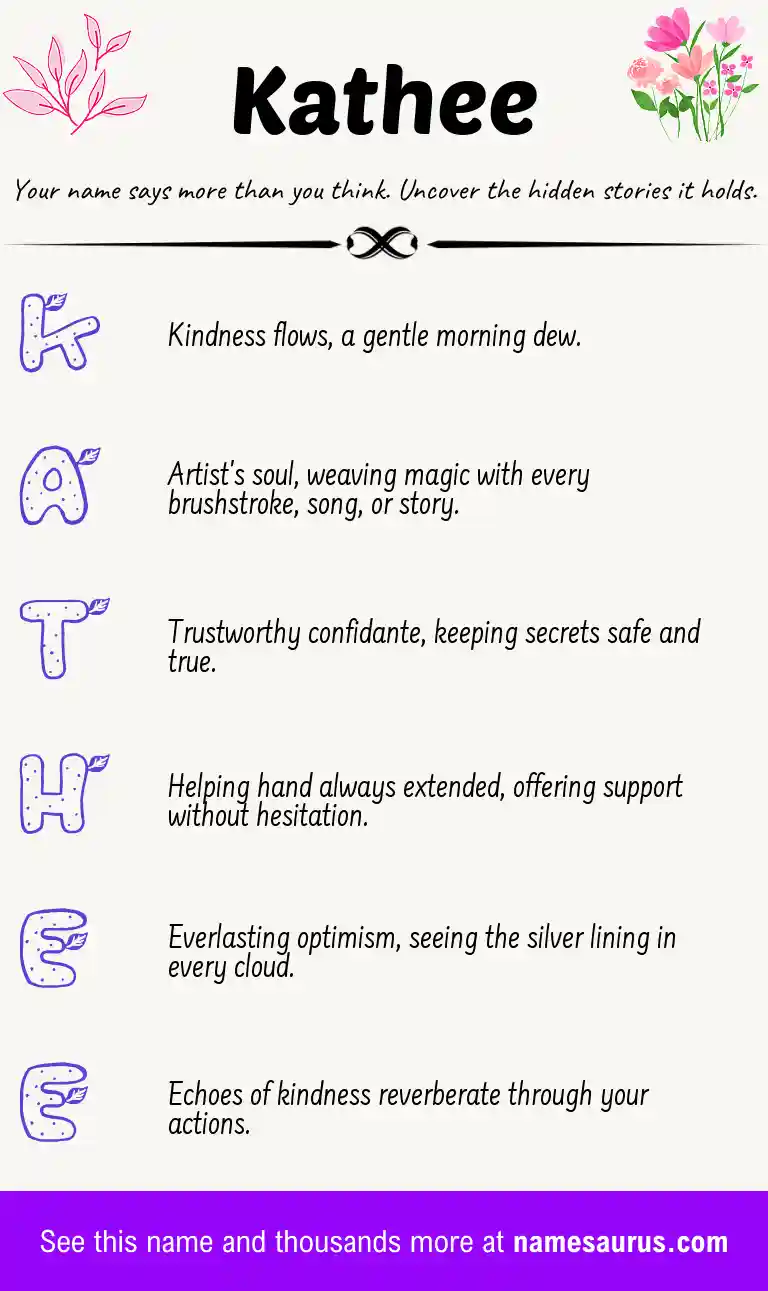 Acrostic poem about Kathee.