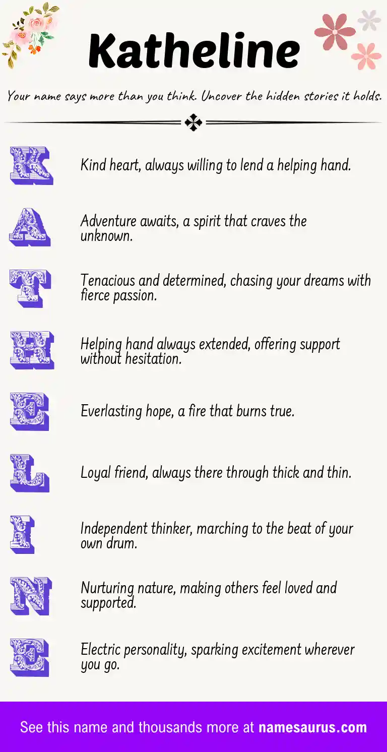 Acrostic poem about Katheline.