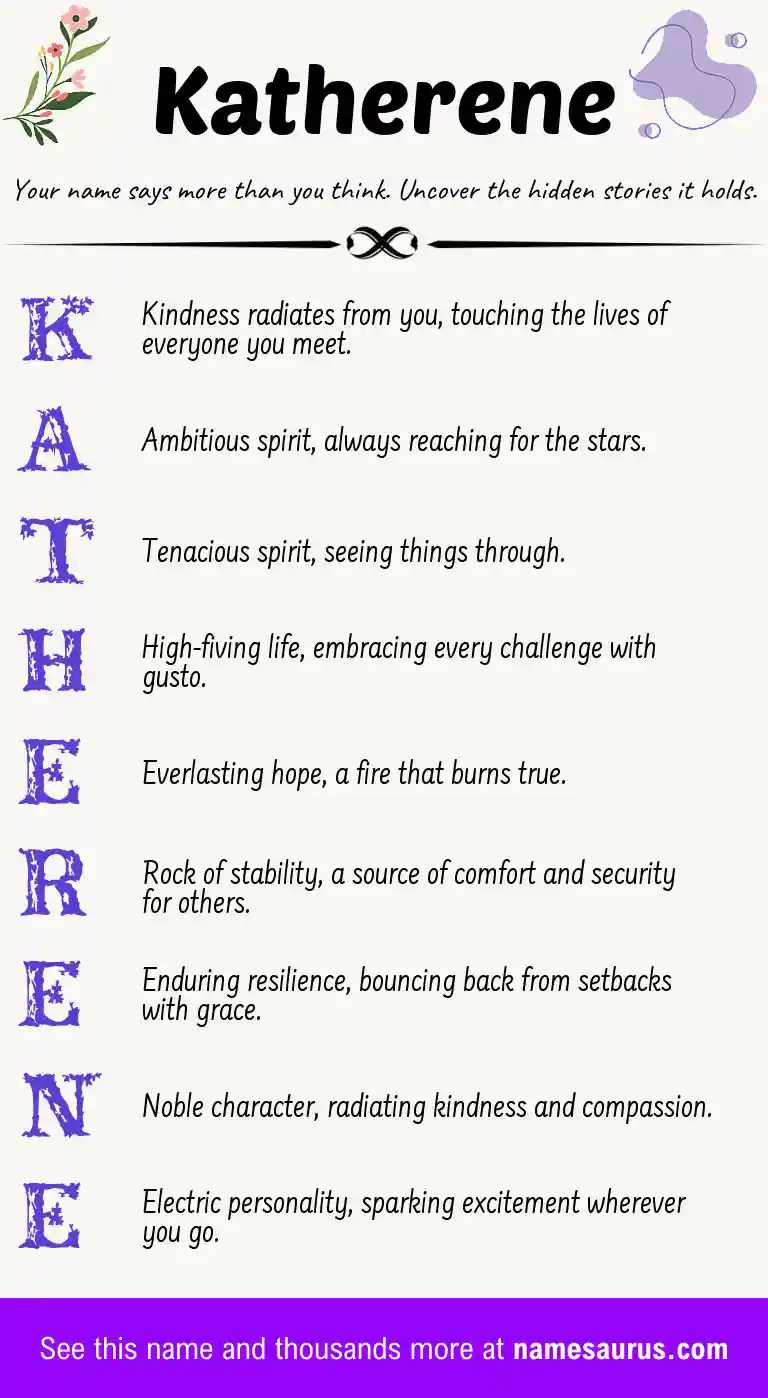 Acrostic poem about Katherene.