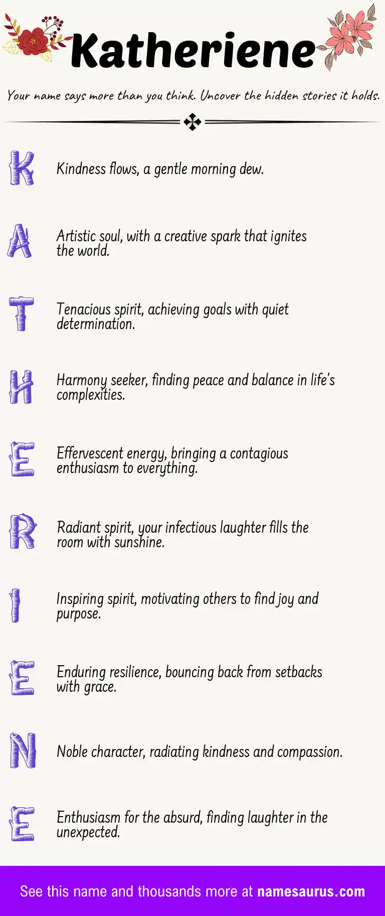 Acrostic poem about Katheriene.